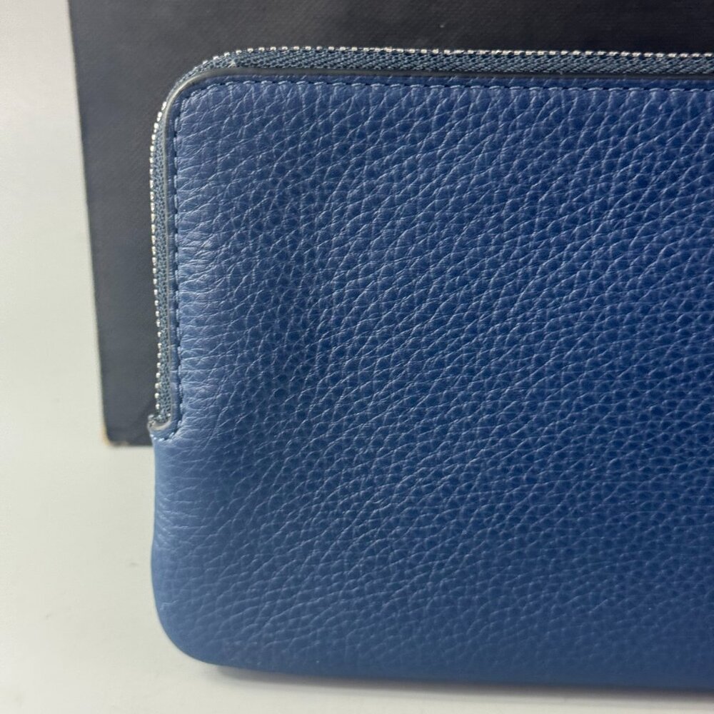 NWOT Coach # M2481 Women's Double Zip Wristlet Wallet in Denim (Blue) - Picture 7 of 15